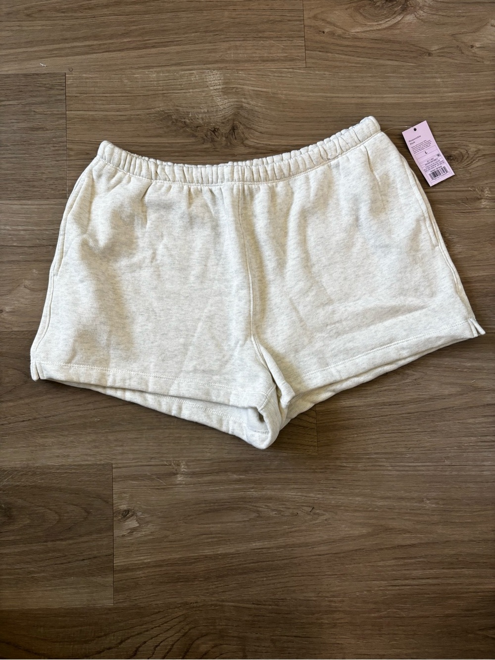Women's Cream Lounge Shorts - Soft Sleepwear Size L